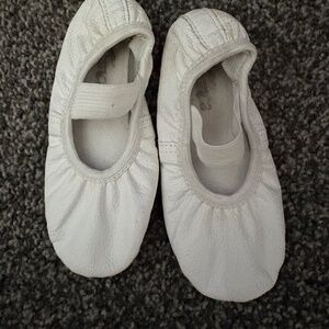 So Danca Toddler Girl White Leather Ballet Shoes - 7T